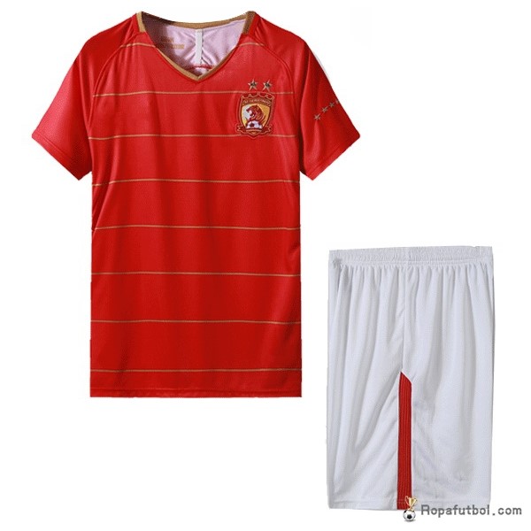 Camiseta Evergrande Replica Primera Ropa Niños 2018/19 Rojo Blanco